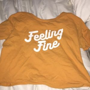 feeling fine yellow crop top